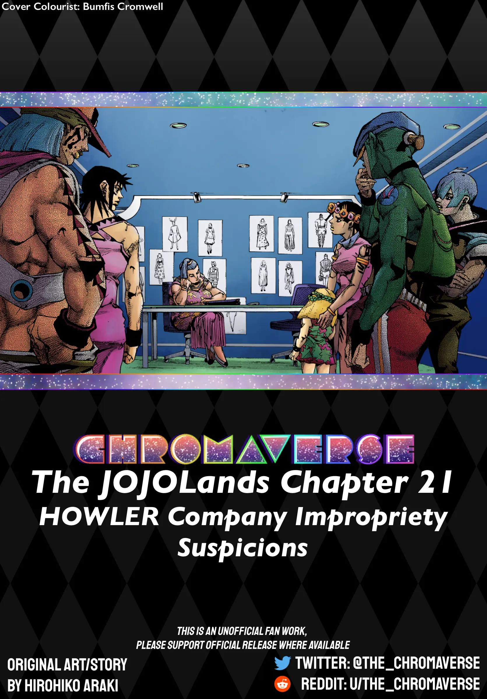 Jojo's Bizarre Adventure Part 9 - The Jojolands (Fan-Colored) - Chapter 21: Howler Company Impropriety Suspicions