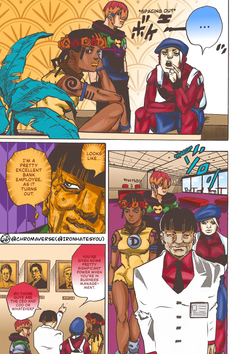 Jojo's Bizarre Adventure Part 9 - The Jojolands (Fan-Colored) - Chapter 21: Howler Company Impropriety Suspicions