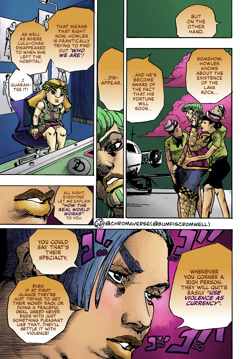 Jojo's Bizarre Adventure Part 9 - The Jojolands (Fan-Colored) - Chapter 21: Howler Company Impropriety Suspicions