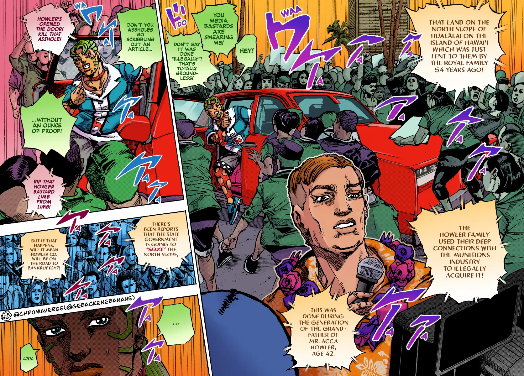 Jojo's Bizarre Adventure Part 9 - The Jojolands (Fan-Colored) - Chapter 21: Howler Company Impropriety Suspicions