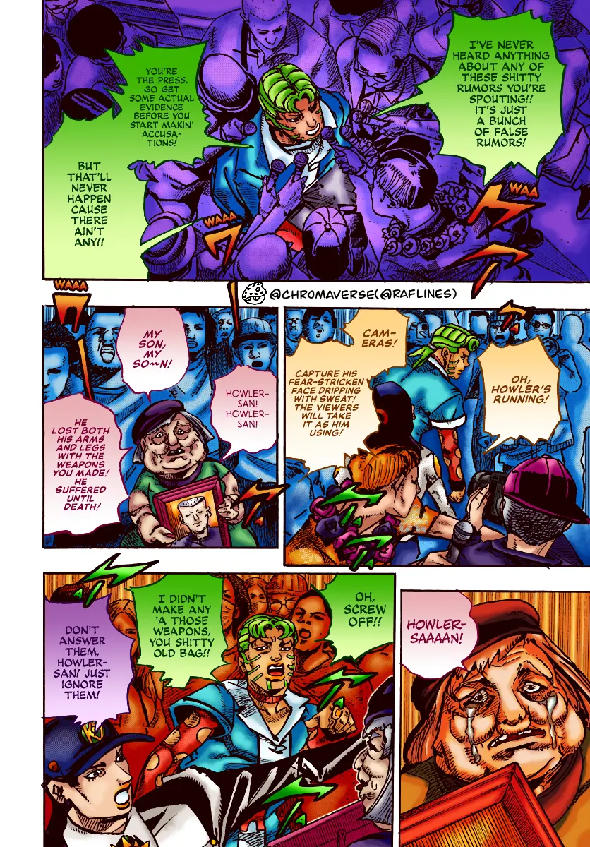 Jojo's Bizarre Adventure Part 9 - The Jojolands (Fan-Colored) - Chapter 21: Howler Company Impropriety Suspicions