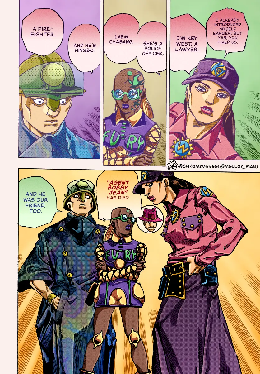 Jojo's Bizarre Adventure Part 9 - The Jojolands (Fan-Colored) - Chapter 21: Howler Company Impropriety Suspicions