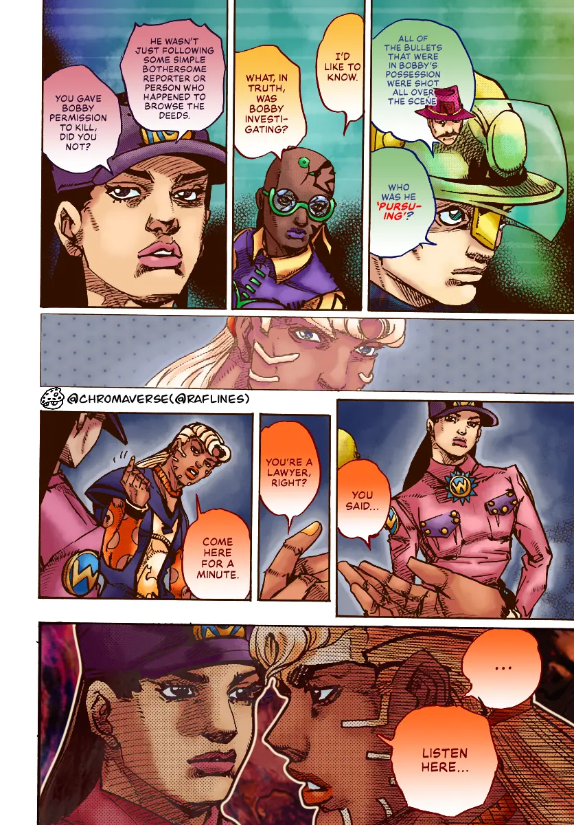 Jojo's Bizarre Adventure Part 9 - The Jojolands (Fan-Colored) - Chapter 21: Howler Company Impropriety Suspicions