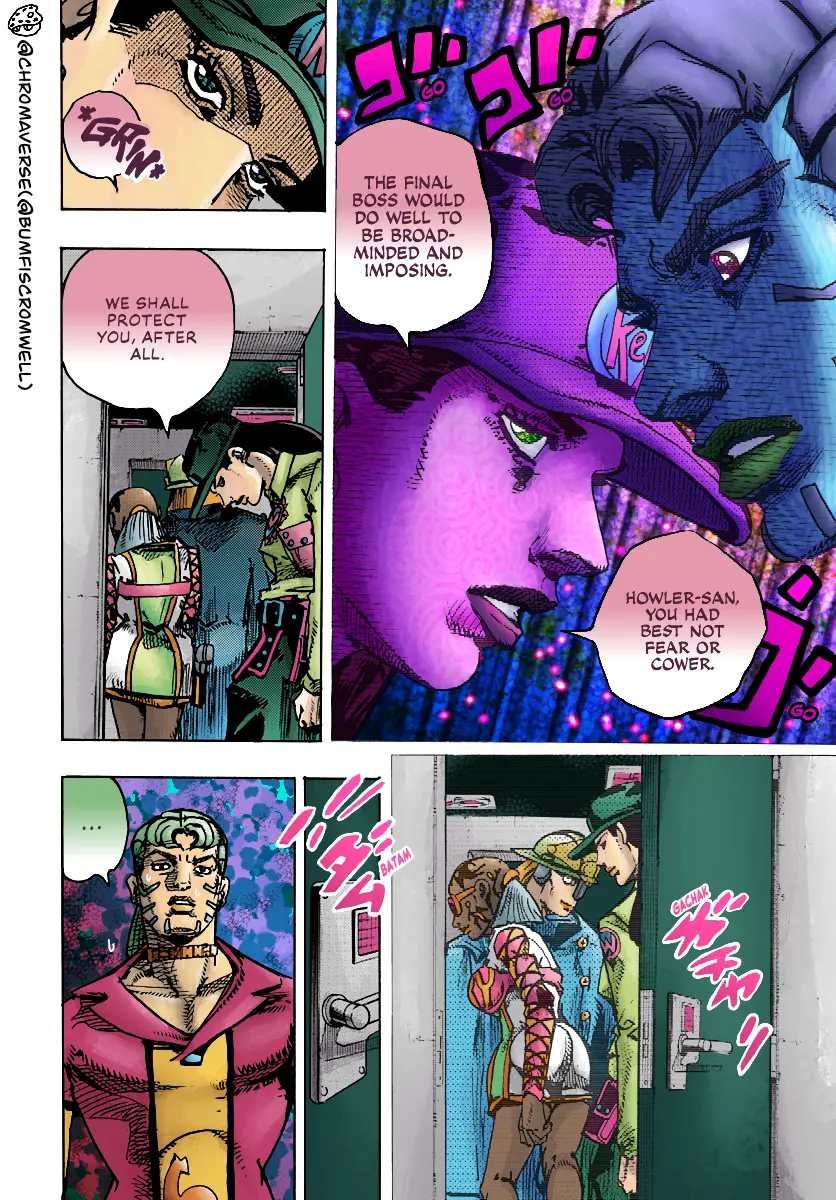 Jojo's Bizarre Adventure Part 9 - The Jojolands (Fan-Colored) - Chapter 21: Howler Company Impropriety Suspicions