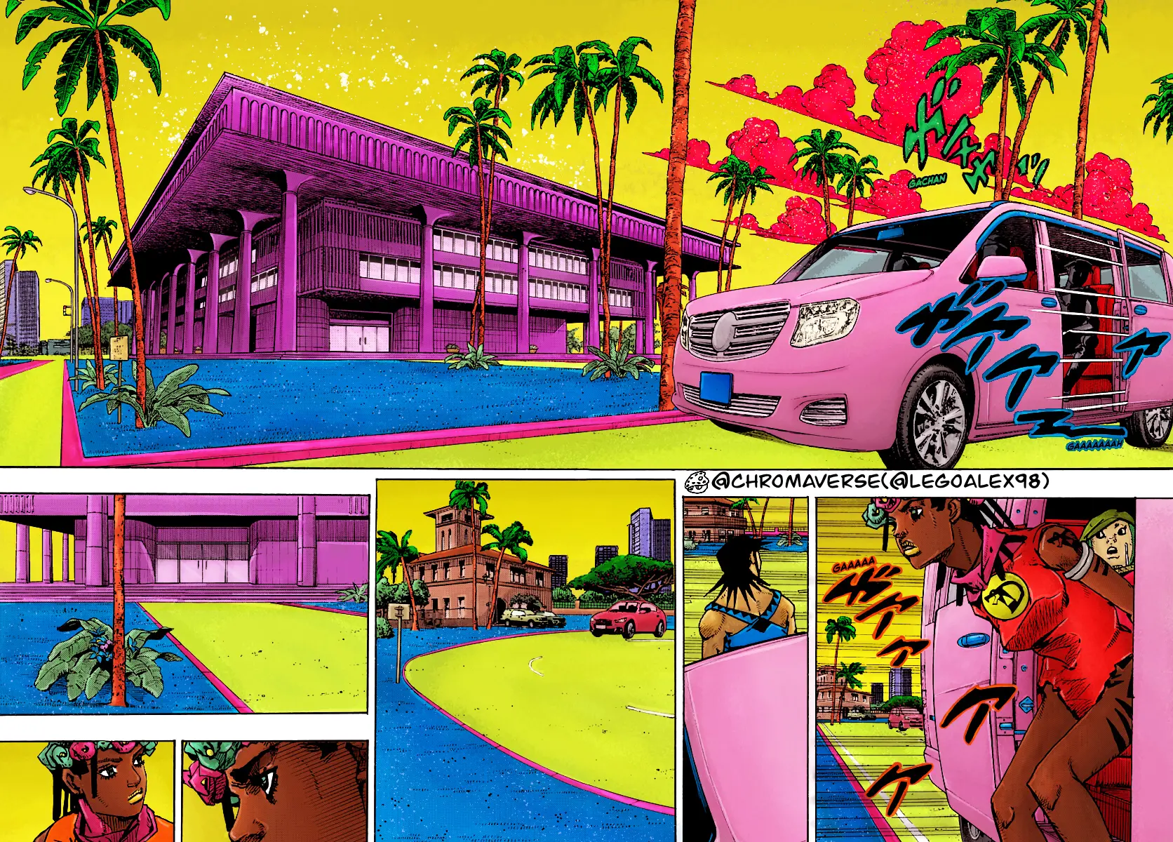 Jojo's Bizarre Adventure Part 9 - The Jojolands (Fan-Colored) - Chapter 14: The Hawaii State Land Registry Office