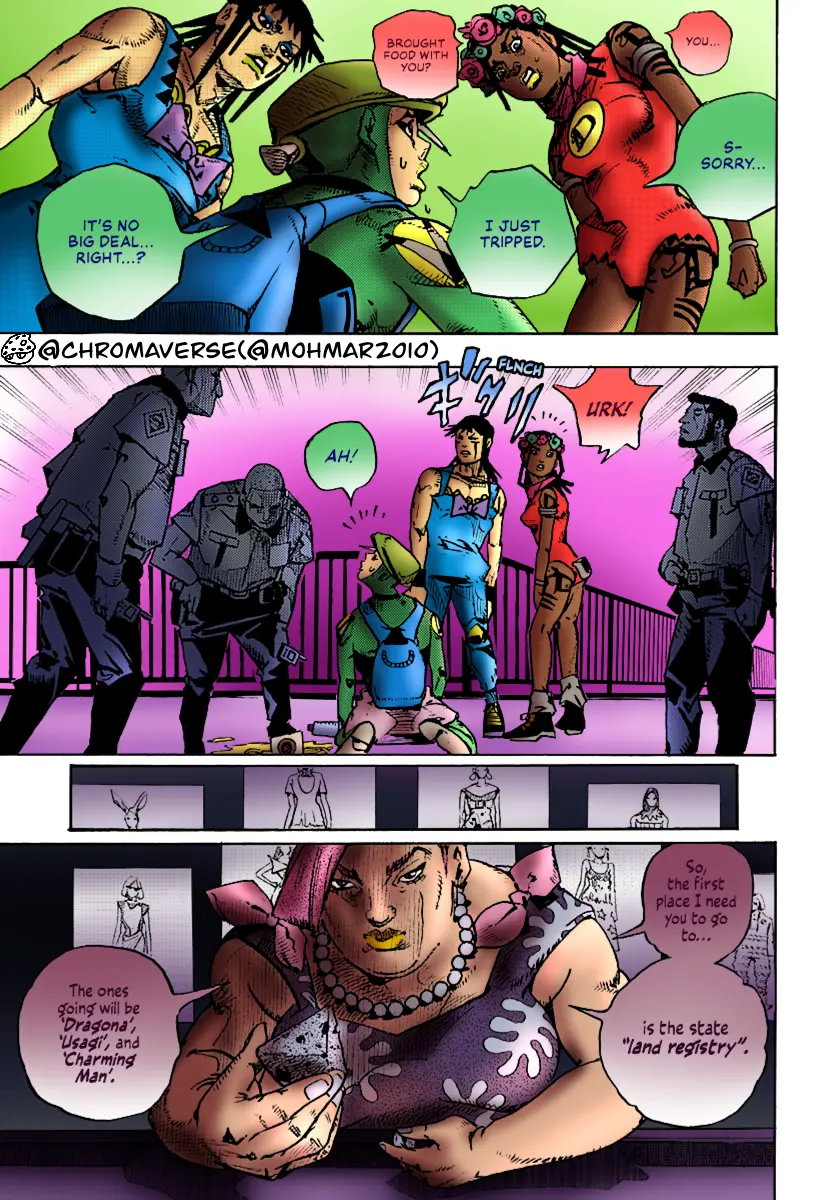 Jojo's Bizarre Adventure Part 9 - The Jojolands (Fan-Colored) - Chapter 14: The Hawaii State Land Registry Office