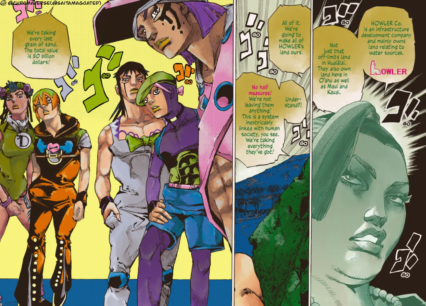 Jojo's Bizarre Adventure Part 9 - The Jojolands (Fan-Colored) - Chapter 14: The Hawaii State Land Registry Office