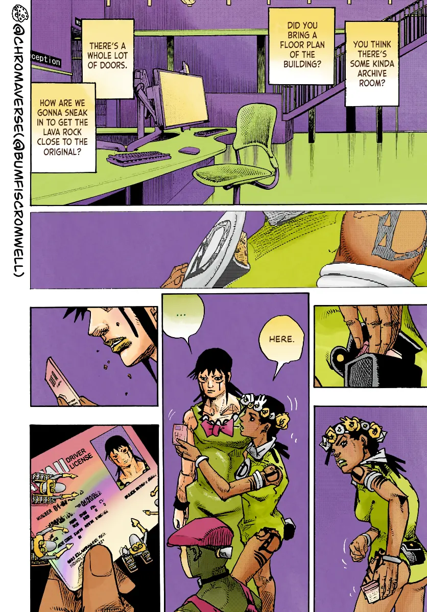 Jojo's Bizarre Adventure Part 9 - The Jojolands (Fan-Colored) - Chapter 14: The Hawaii State Land Registry Office