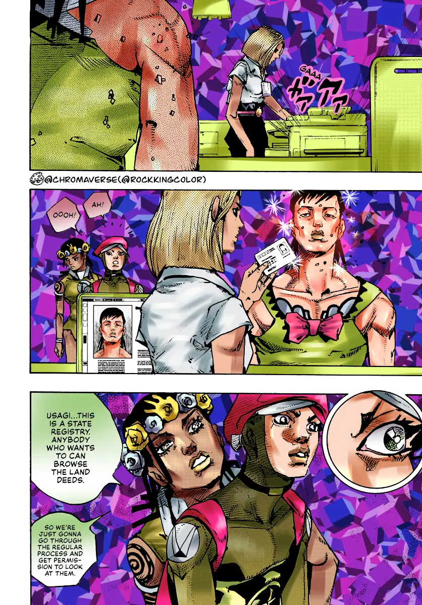 Jojo's Bizarre Adventure Part 9 - The Jojolands (Fan-Colored) - Chapter 14: The Hawaii State Land Registry Office