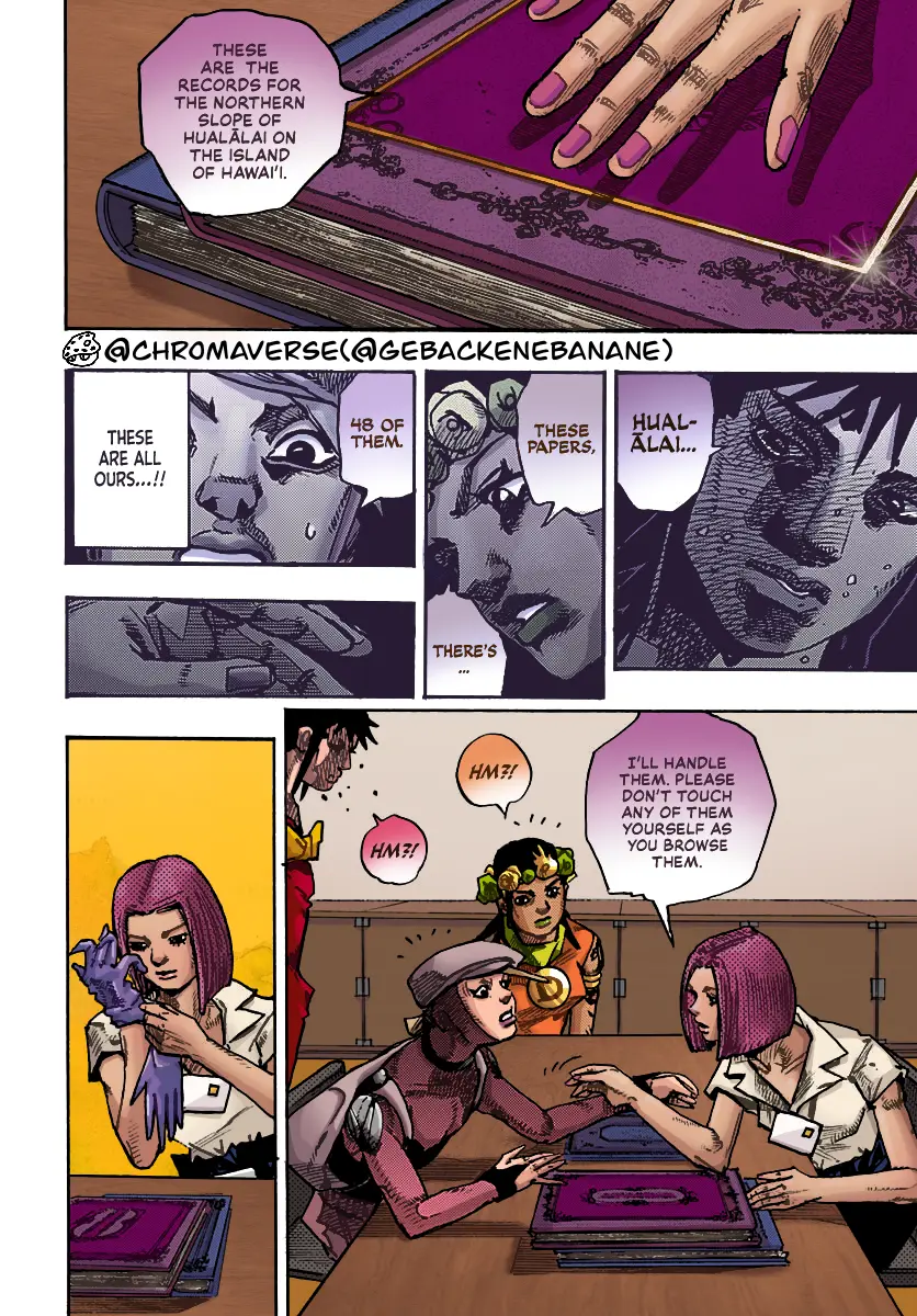 Jojo's Bizarre Adventure Part 9 - The Jojolands (Fan-Colored) - Chapter 14: The Hawaii State Land Registry Office