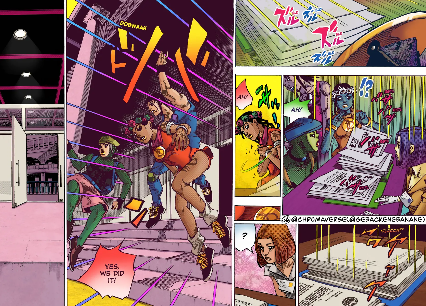 Jojo's Bizarre Adventure Part 9 - The Jojolands (Fan-Colored) - Chapter 14: The Hawaii State Land Registry Office