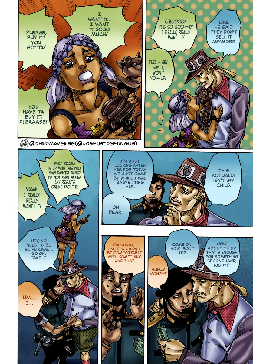 Jojo's Bizarre Adventure Part 9 - The Jojolands (Fan-Colored) - Chapter 16: That Girl's Bags Groove, Part 1