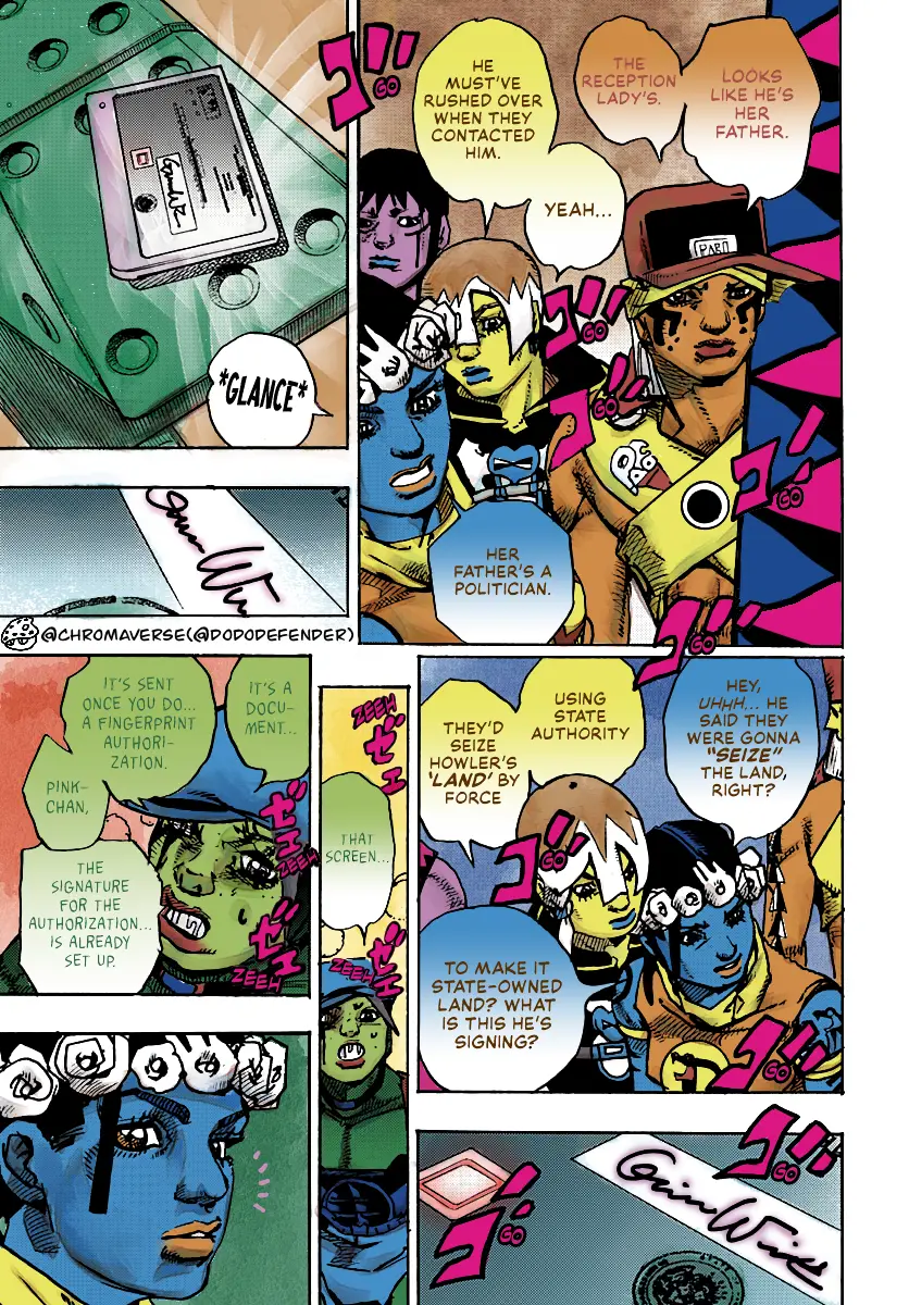 Jojo's Bizarre Adventure Part 9 - The Jojolands (Fan-Colored) - Chapter 16: That Girl's Bags Groove, Part 1