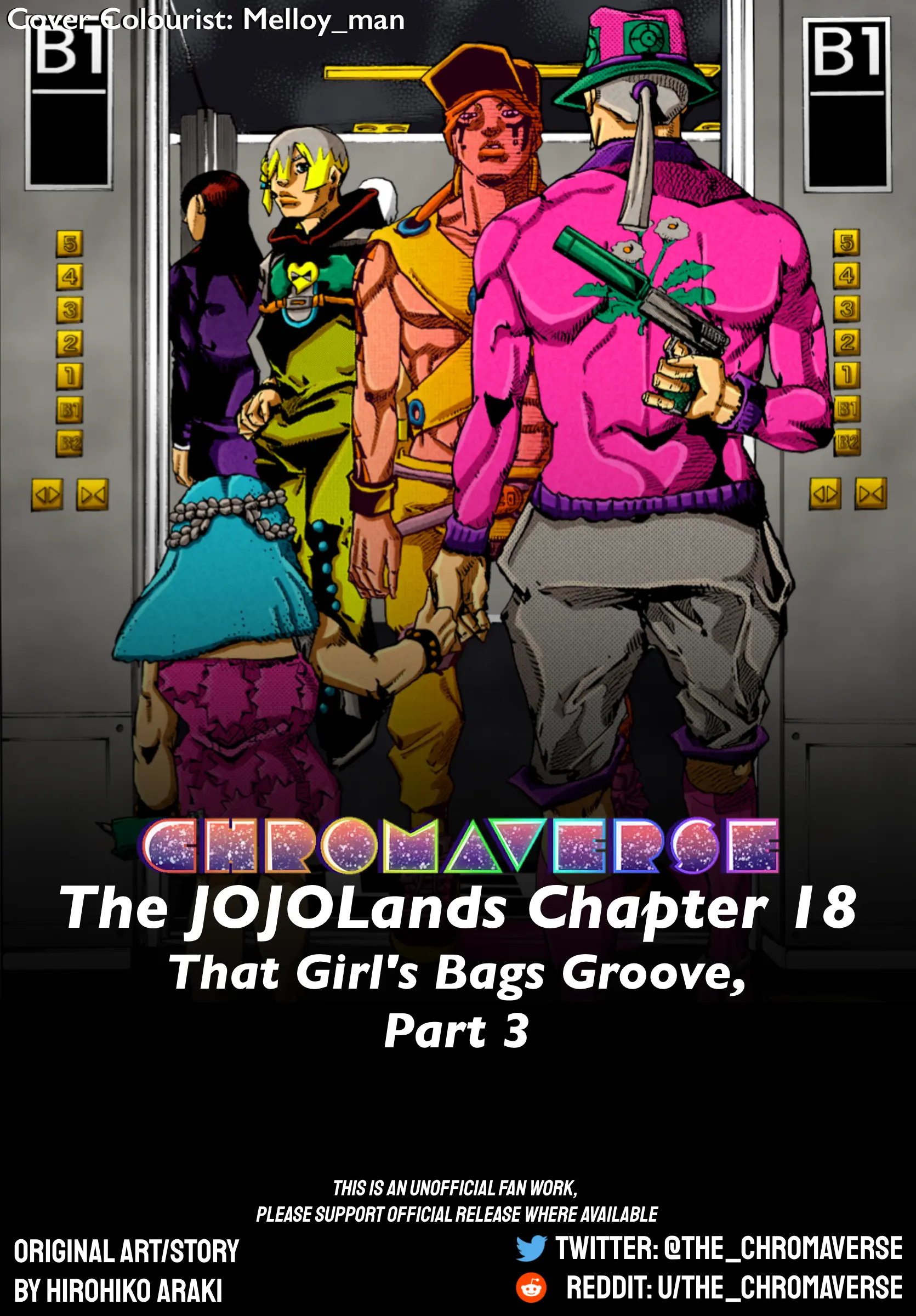 Jojo's Bizarre Adventure Part 9 - The Jojolands (Fan-Colored) - Chapter 18: That Girl's Bags Groove