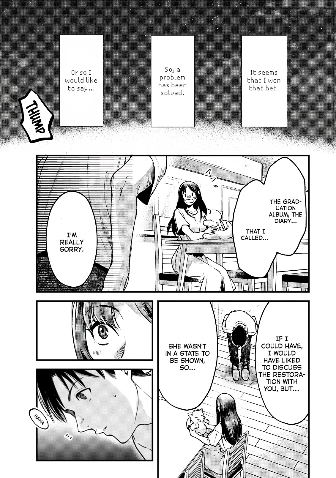 Tsuki 50-Man Moratte Mo Ikigai No Nai Tonari No Onee-San Ni 30-Man De Yatowarete "Okaeri" Tte Iu Oshigoto Ga Tanoshii - Chapter 12: Welcome Back, Mio-San.