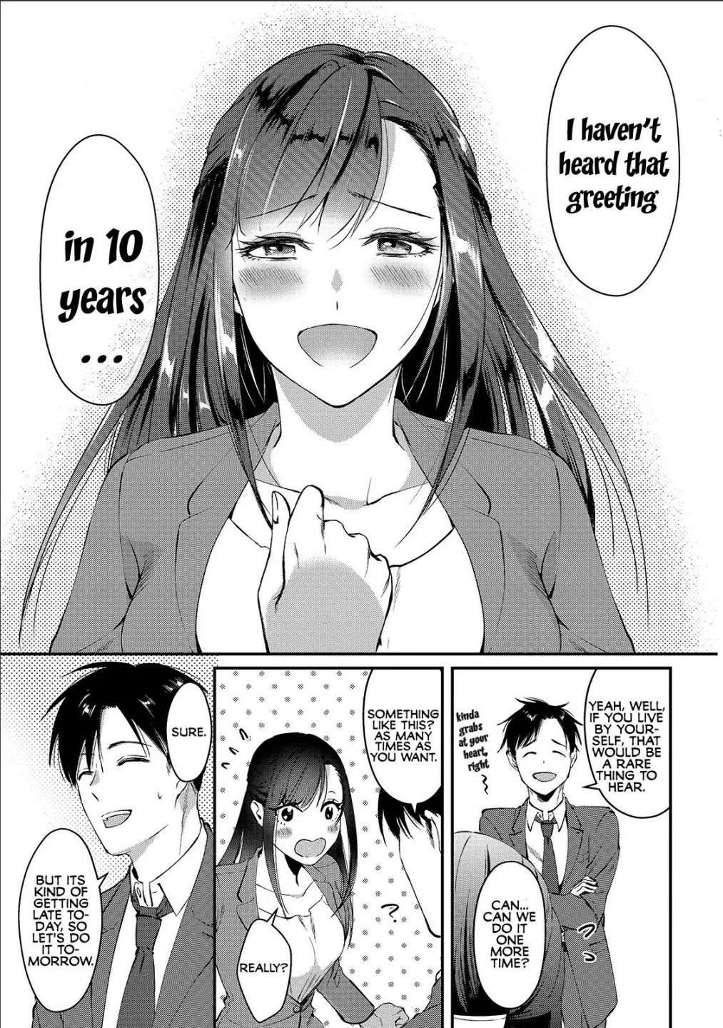 Tsuki 50-Man Moratte Mo Ikigai No Nai Tonari No Onee-San Ni 30-Man De Yatowarete "Okaeri" Tte Iu Oshigoto Ga Tanoshii - Chapter 1