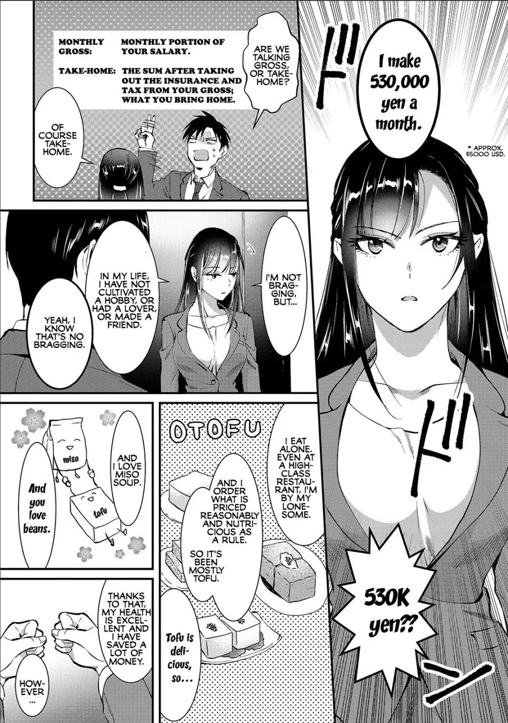 Tsuki 50-Man Moratte Mo Ikigai No Nai Tonari No Onee-San Ni 30-Man De Yatowarete "Okaeri" Tte Iu Oshigoto Ga Tanoshii - Chapter 1