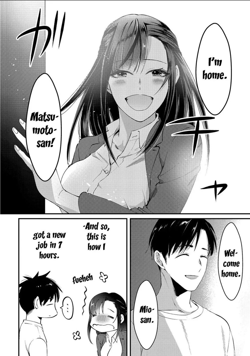 Tsuki 50-Man Moratte Mo Ikigai No Nai Tonari No Onee-San Ni 30-Man De Yatowarete "Okaeri" Tte Iu Oshigoto Ga Tanoshii - Chapter 1