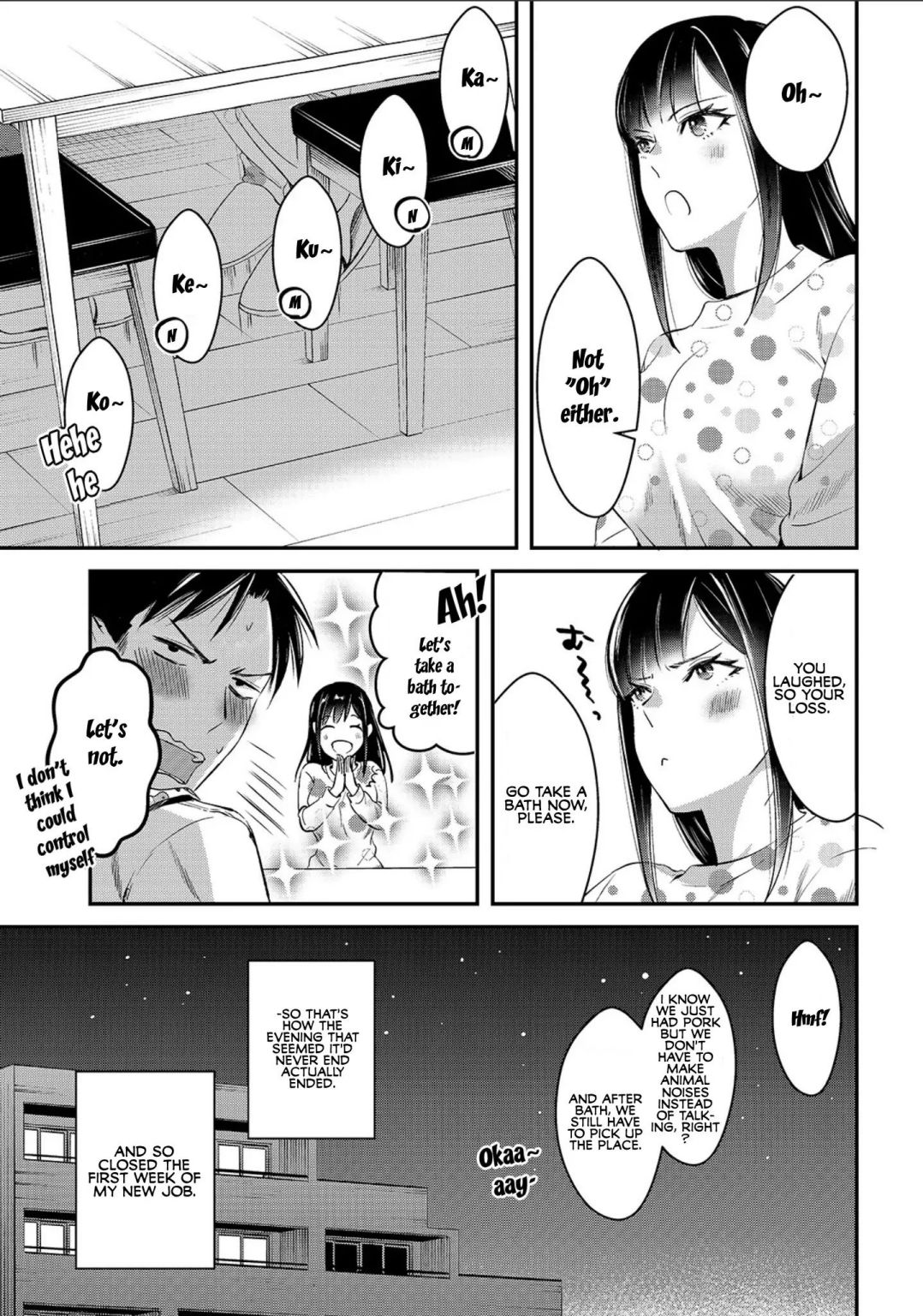 Tsuki 50-Man Moratte Mo Ikigai No Nai Tonari No Onee-San Ni 30-Man De Yatowarete "Okaeri" Tte Iu Oshigoto Ga Tanoshii - Chapter 2