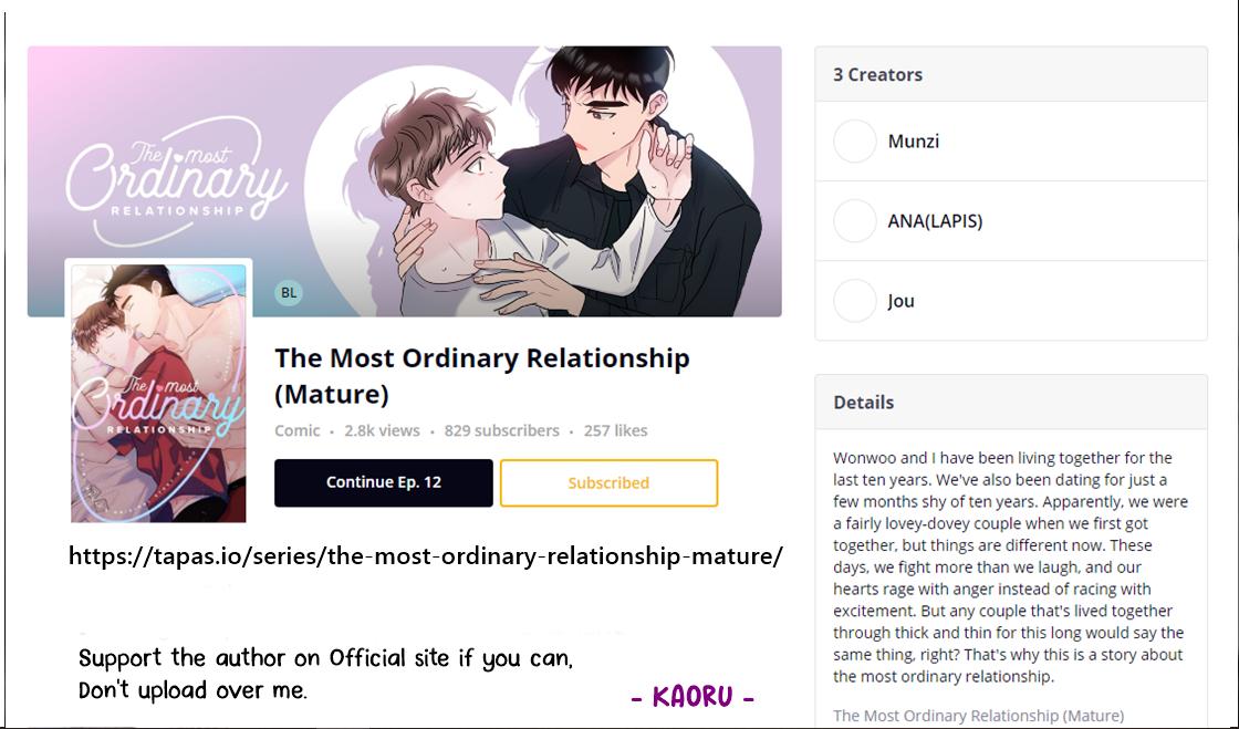 The Most Ordinary Relationship - Chapter 12