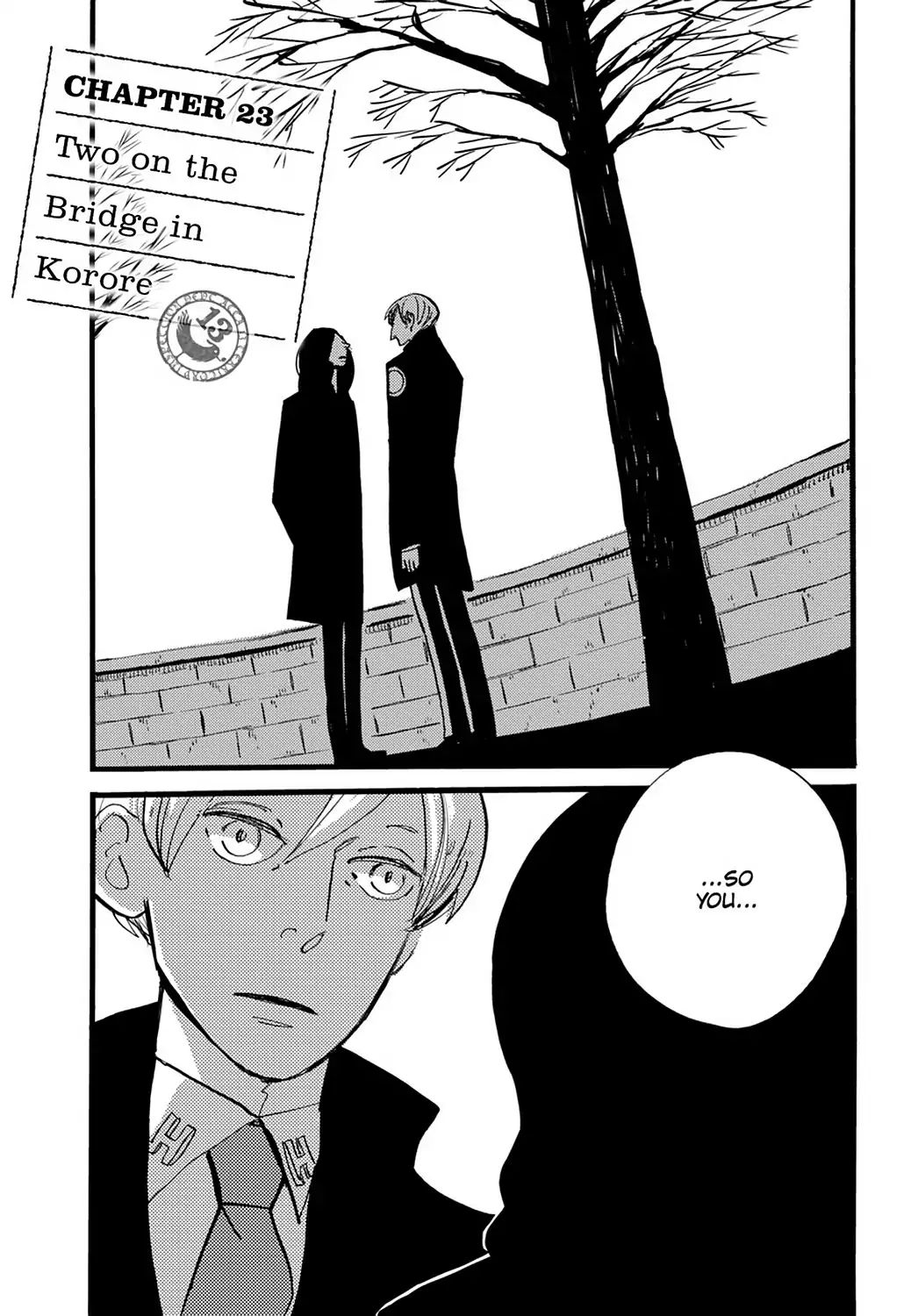 Acca - 13-Ku Kansatsuka - Vol.4 Chapter 23: Two On The Bridge In Korore