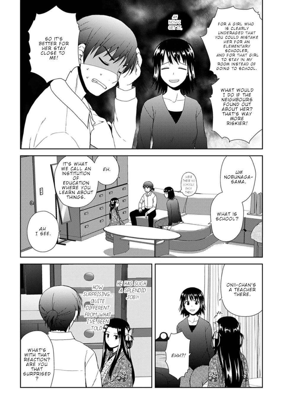 Nobunaga-Sensei No Osanazuma - Chapter 4: Kichou Goes To School