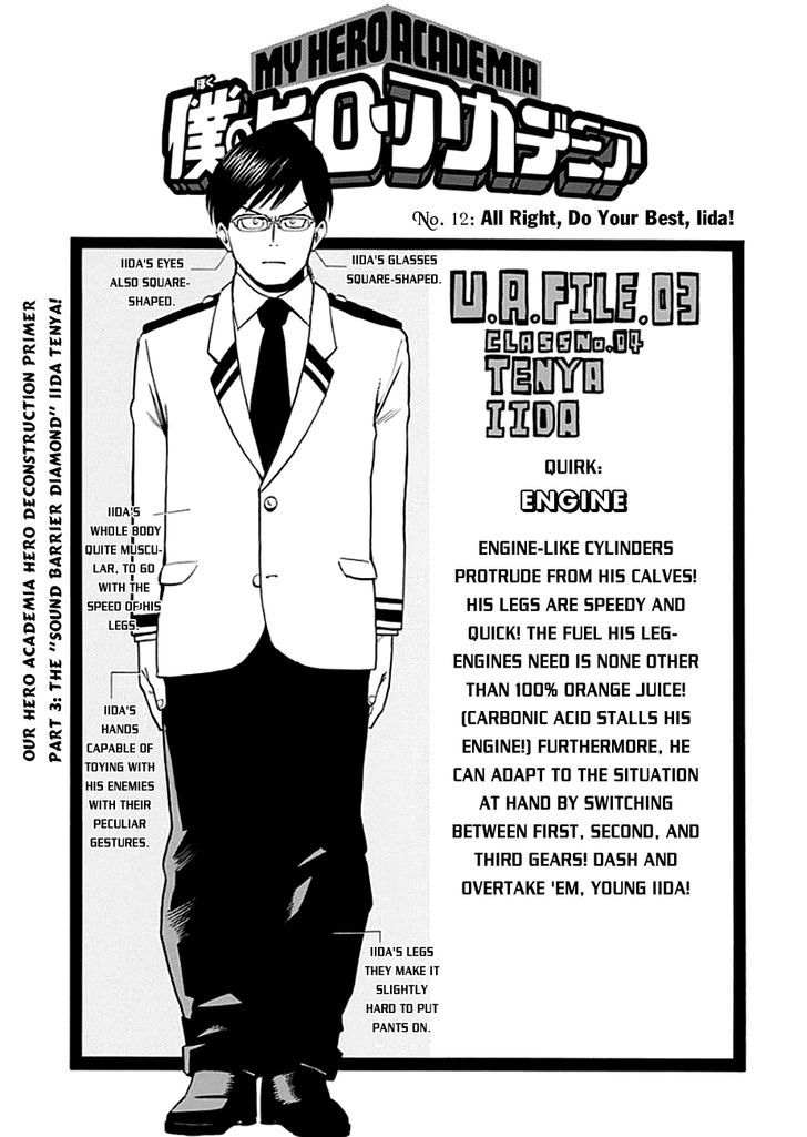 Boku No Hero Academia - Chapter 12 : All Right, Do Your Best, Iida!