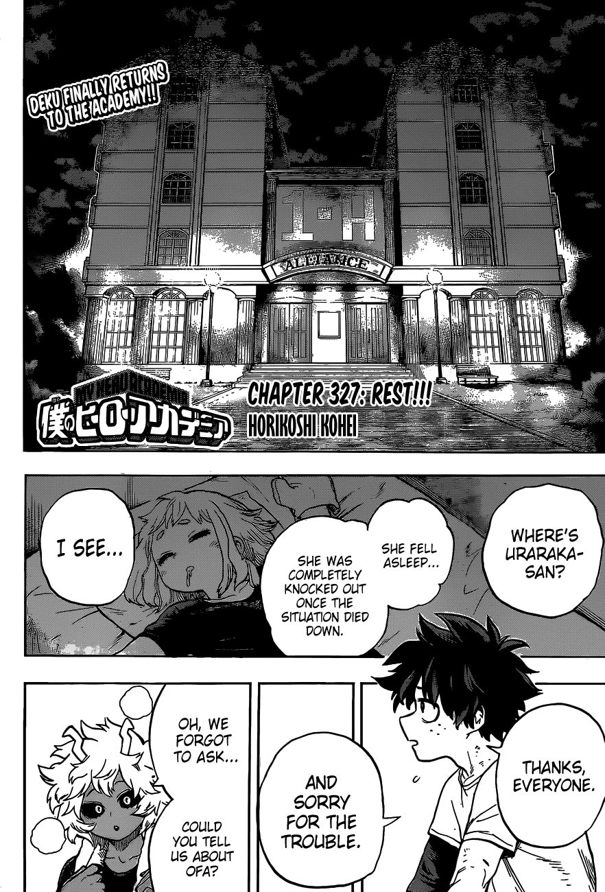 Boku No Hero Academia - Chapter 327: Rest!!!