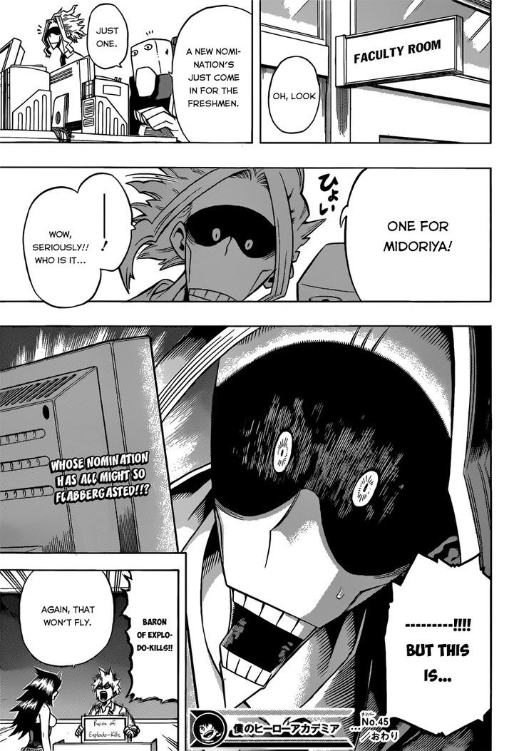 Boku No Hero Academia - Chapter 45 : A Meeting For Trying Out New Names