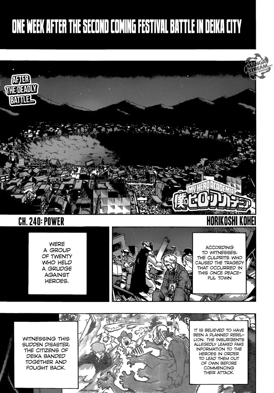 Boku No Hero Academia - Chapter 240: Power