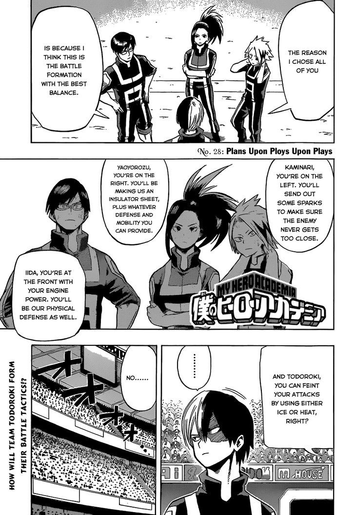 Boku No Hero Academia - Chapter 28 : Plans Upon Ploys Upon Plays