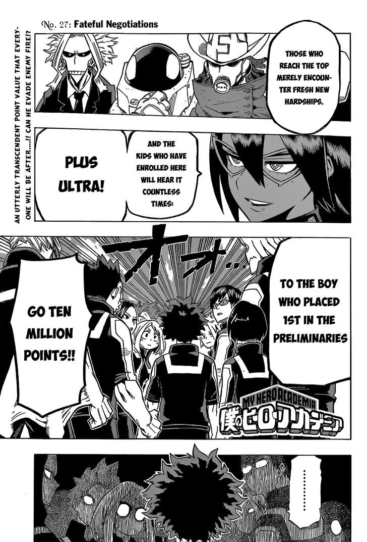 Boku No Hero Academia - Chapter 27 : Fateful Negotiations