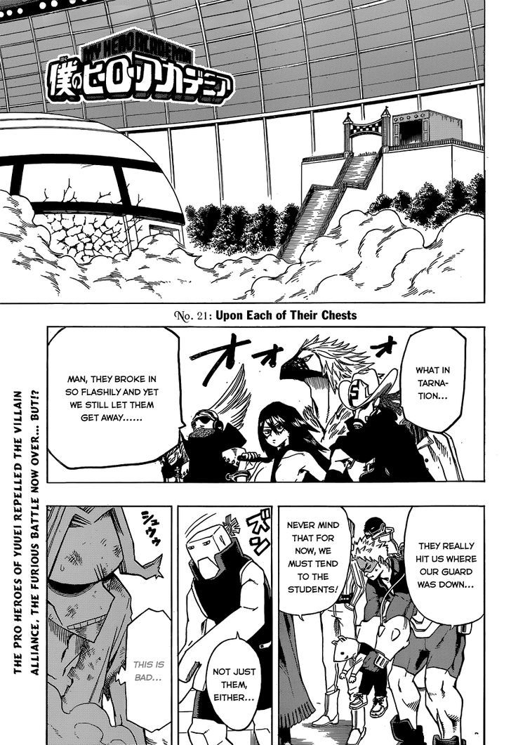 Boku No Hero Academia - Chapter 21 : Upon Each Of Their Chests