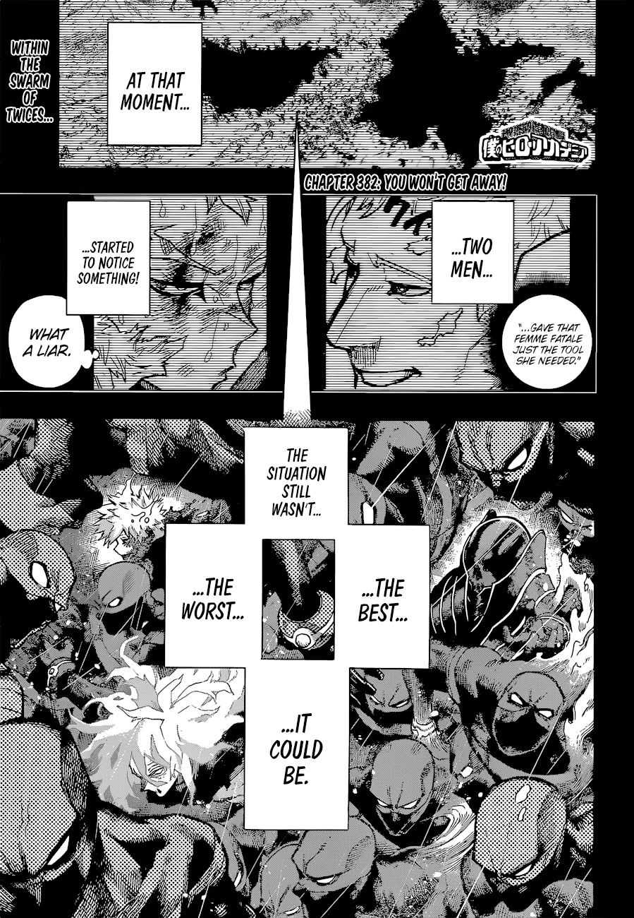 Boku No Hero Academia - Chapter 382: You Won't Get Away!!