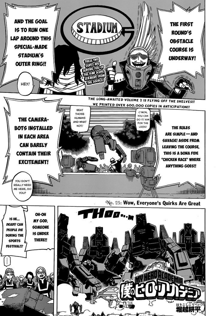 Boku No Hero Academia - Chapter 25 : Wow, Everyone S Quirks Are Great