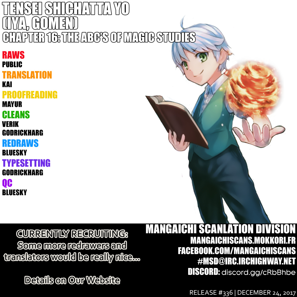 Tensei Shichattayo (Iya, Gomen) - Vol.2 Chapter 16: The Abcs Of Magic Studies