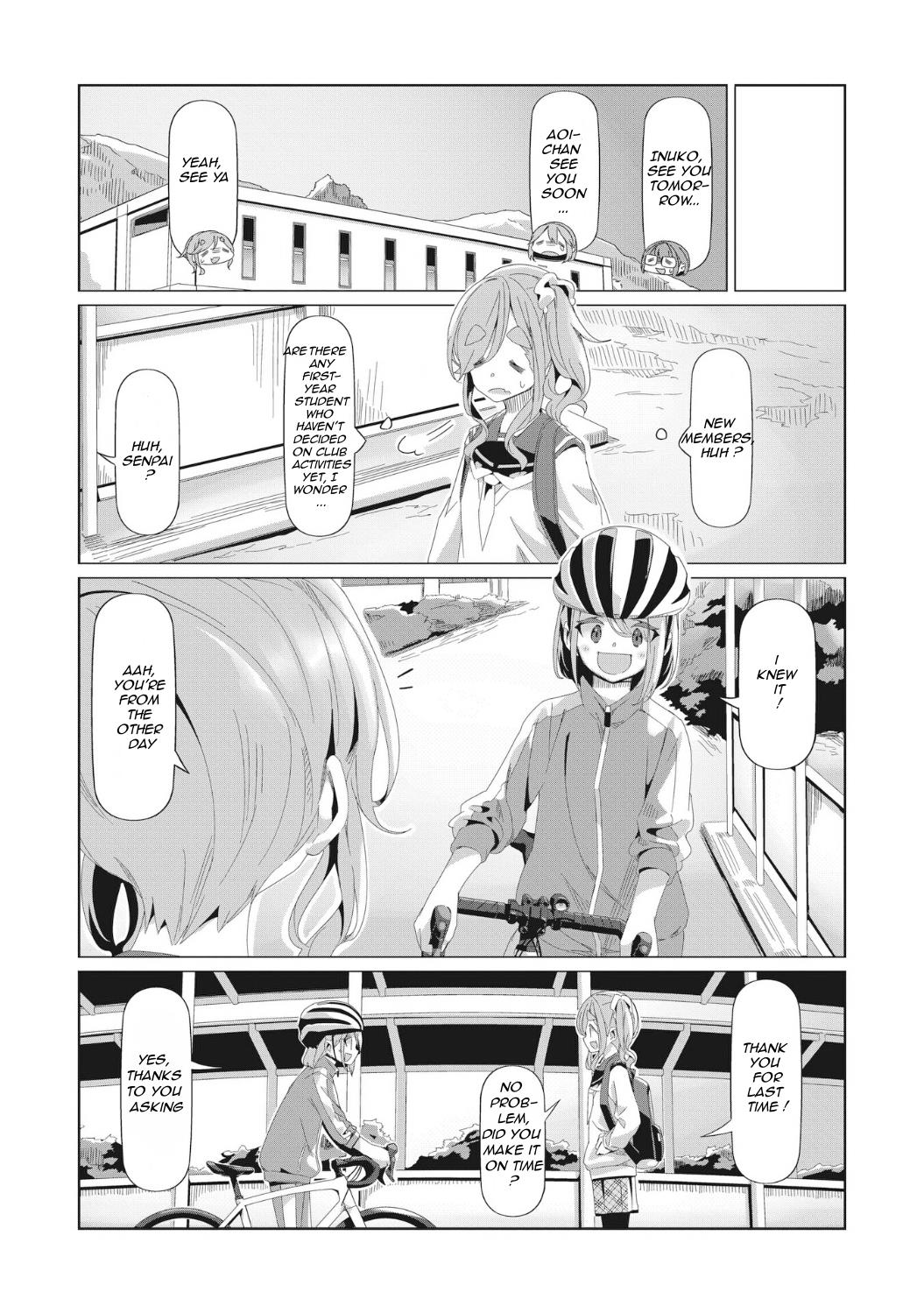 Yurucamp - Chapter 80: Welcome, New Club Members