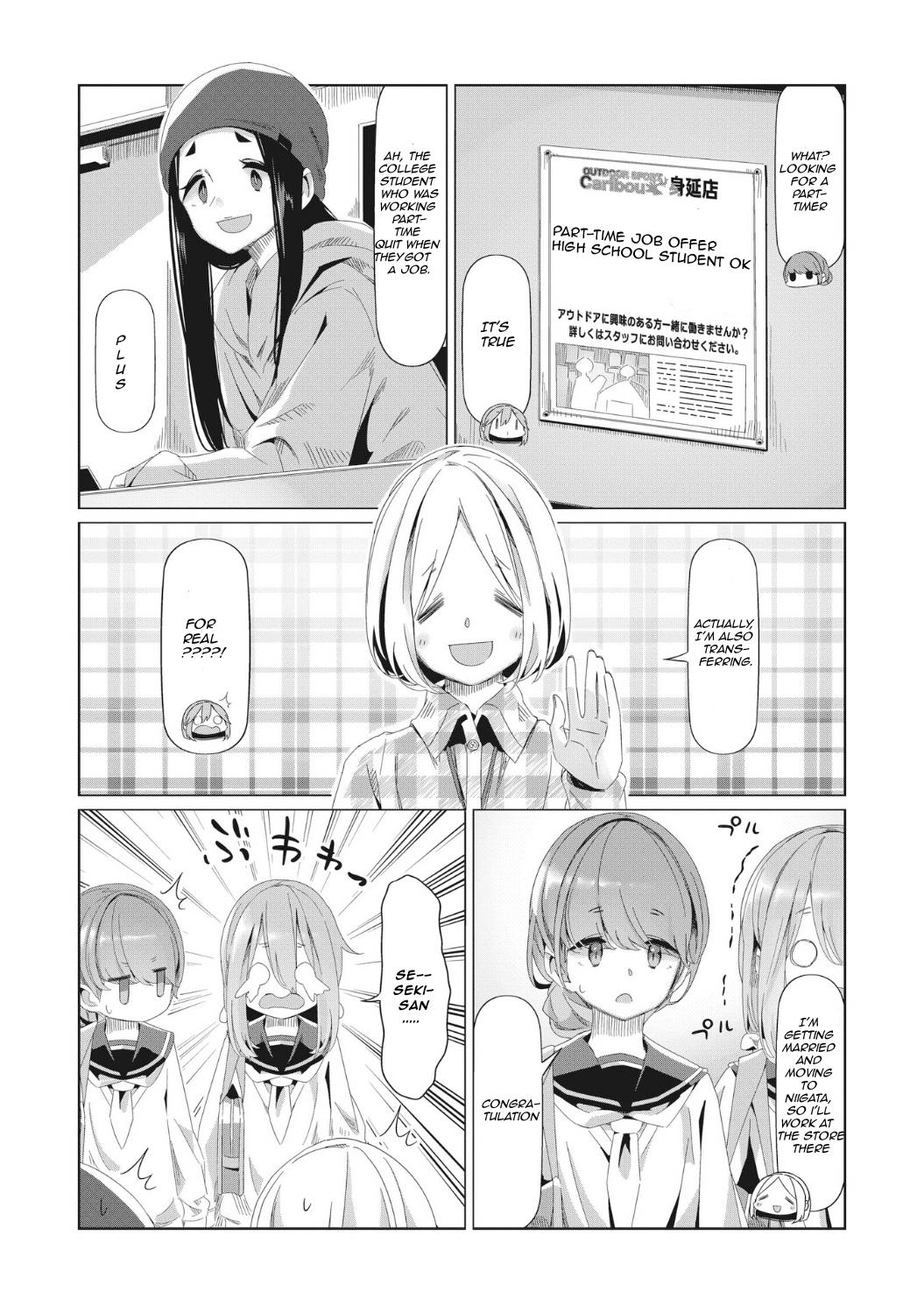 Yurucamp - Chapter 80: Welcome, New Club Members