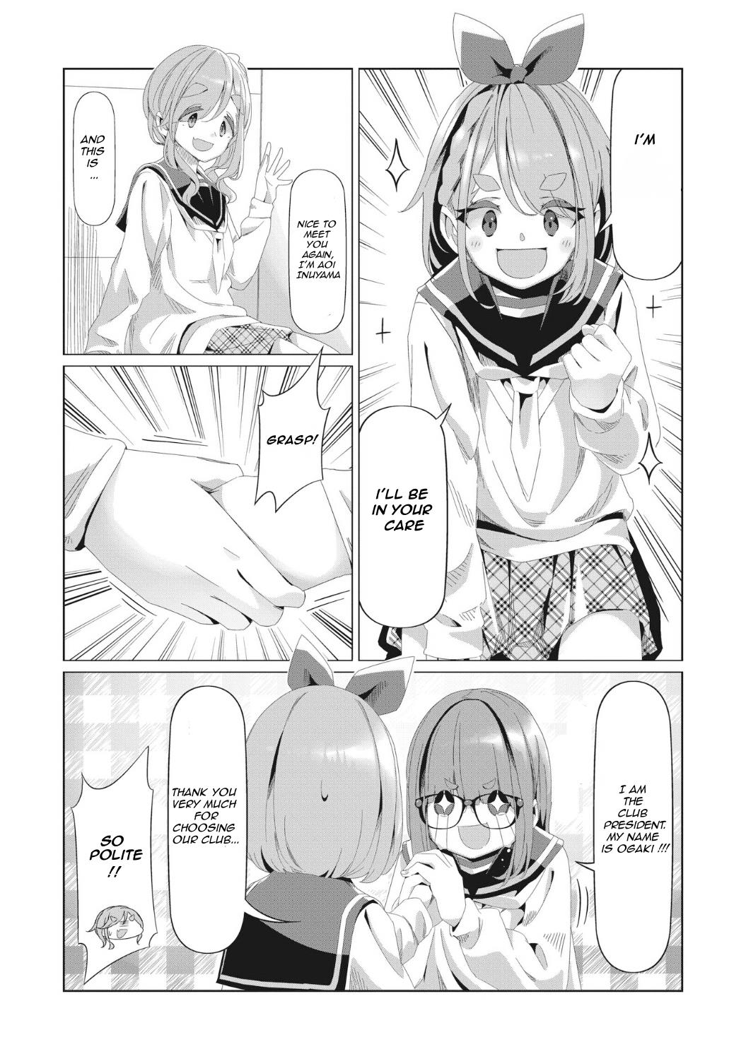 Yurucamp - Chapter 80: Welcome, New Club Members