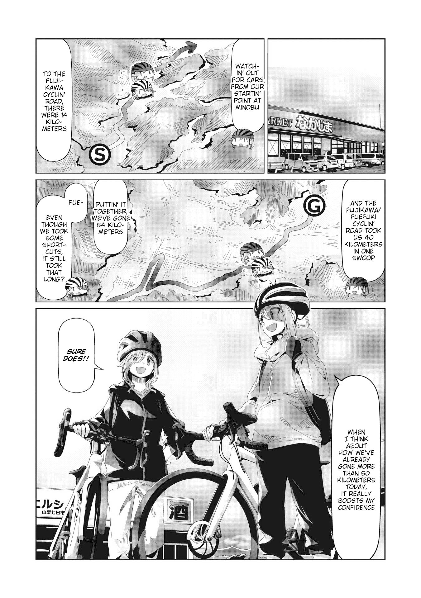 Yurucamp - Chapter 82: Inuko And Mei's Cycling Road Trip Across Yamanashi