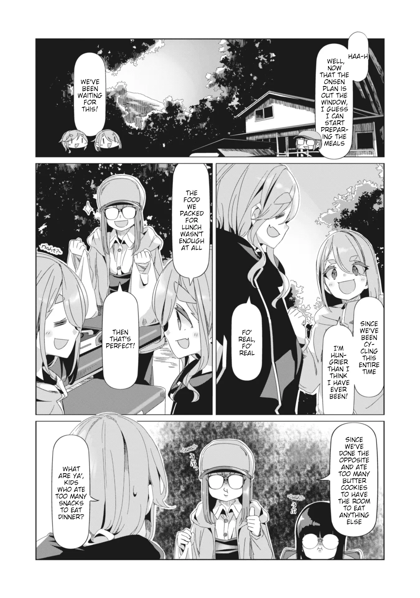 Yurucamp - Vol.15 Chapter 85: Empty Stomachs And Dinner At Karisaka