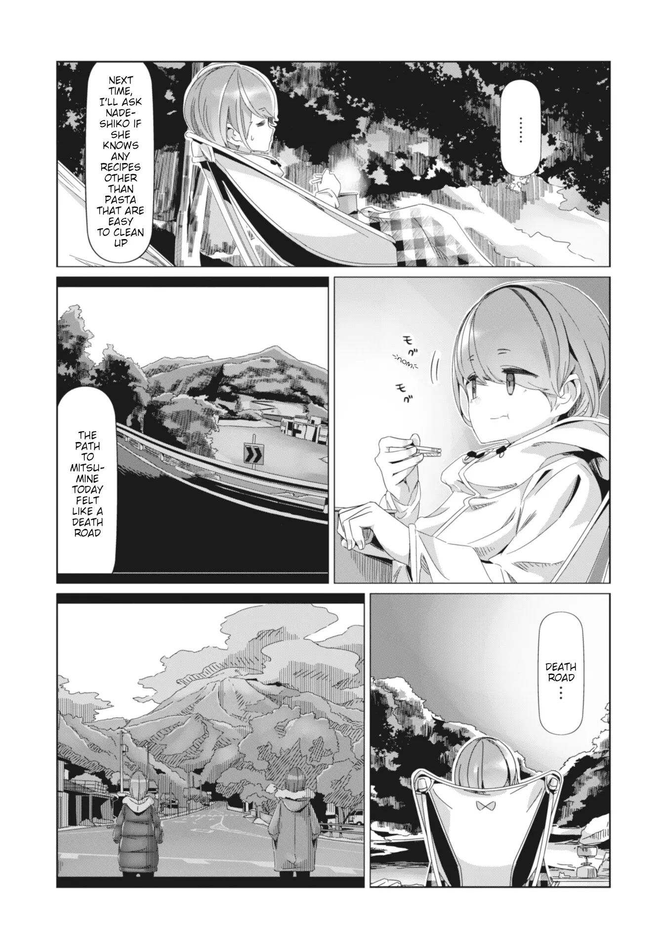 Yurucamp - Vol.15 Chapter 85: Empty Stomachs And Dinner At Karisaka