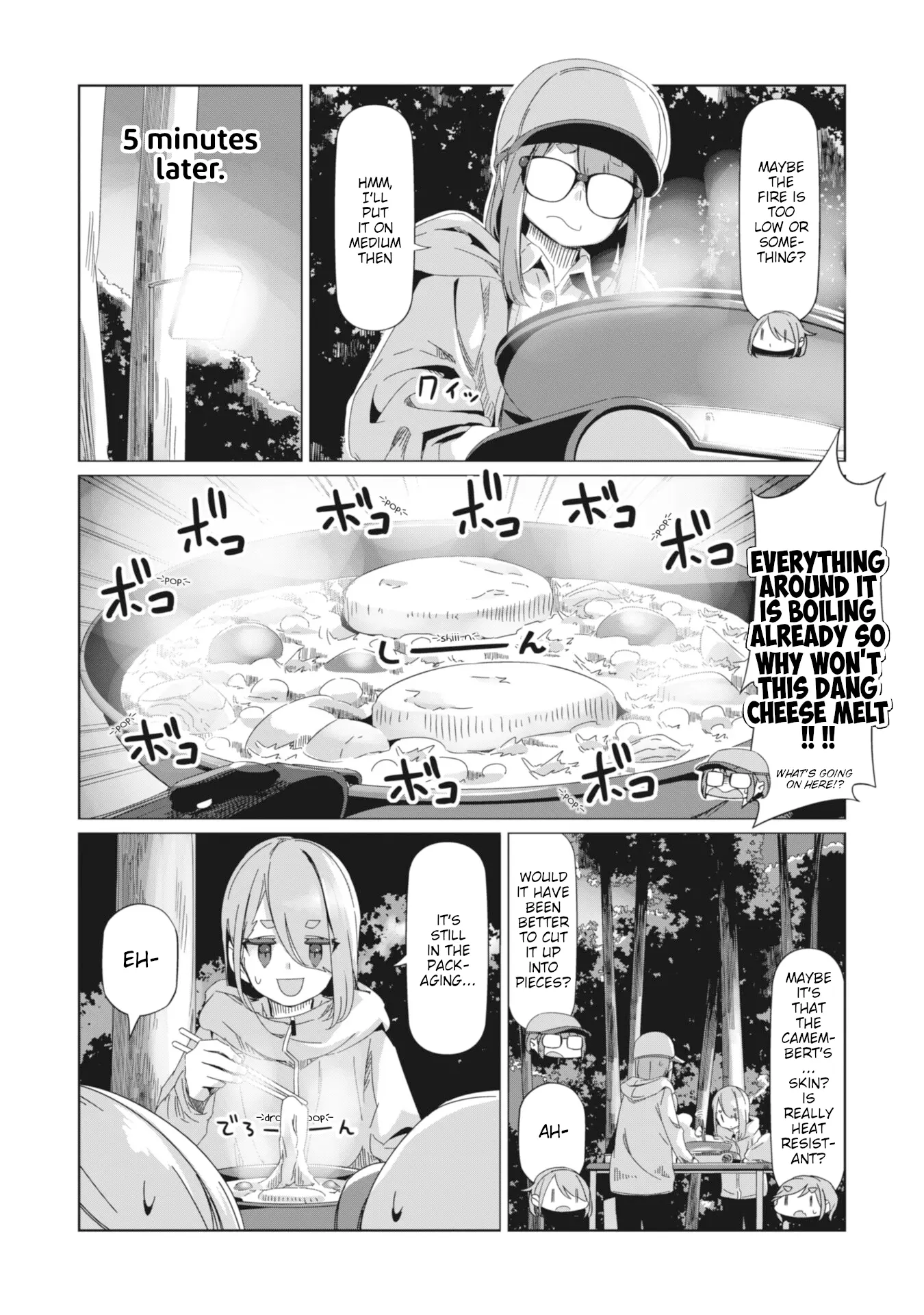 Yurucamp - Vol.15 Chapter 85: Empty Stomachs And Dinner At Karisaka