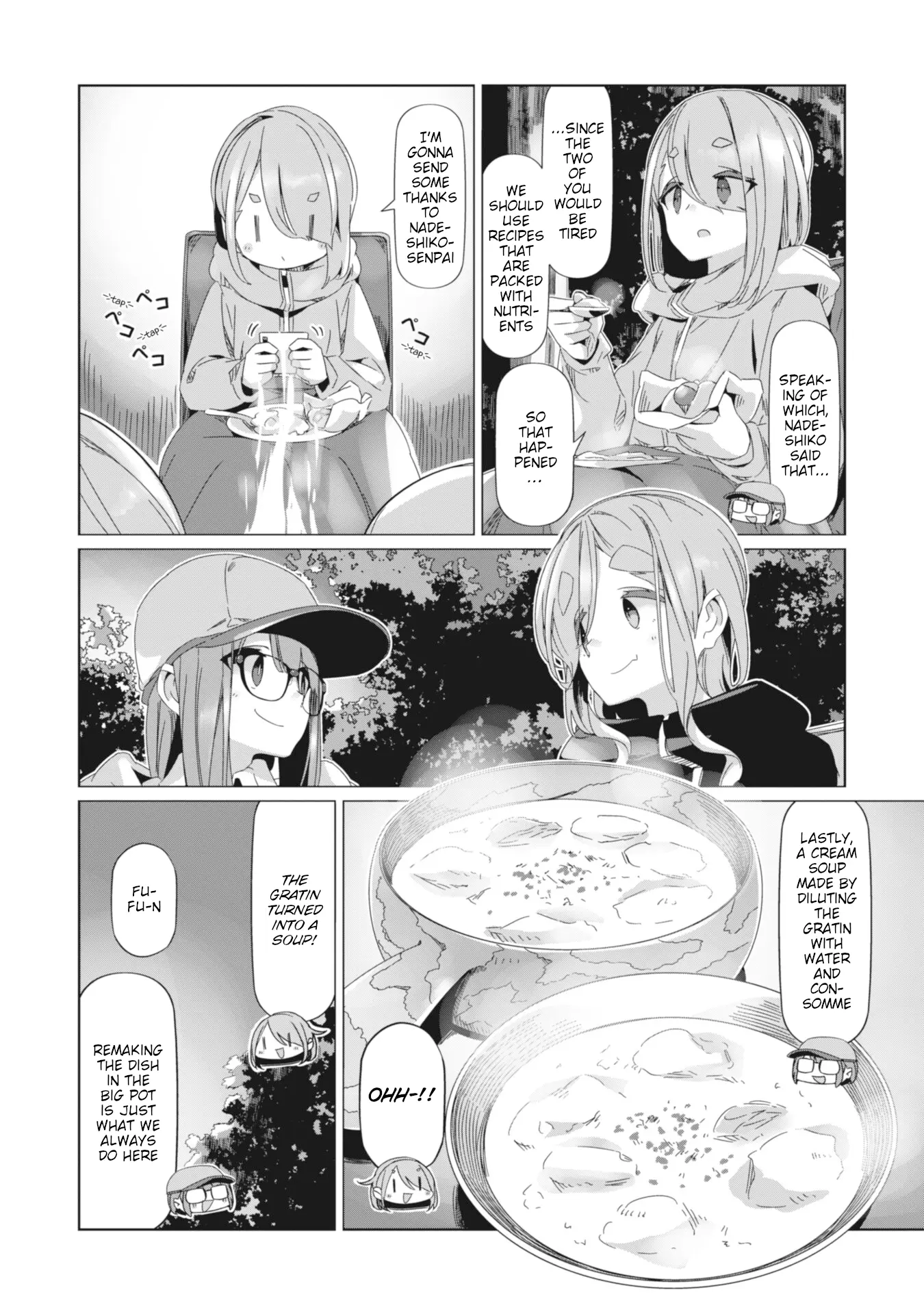 Yurucamp - Vol.15 Chapter 85: Empty Stomachs And Dinner At Karisaka