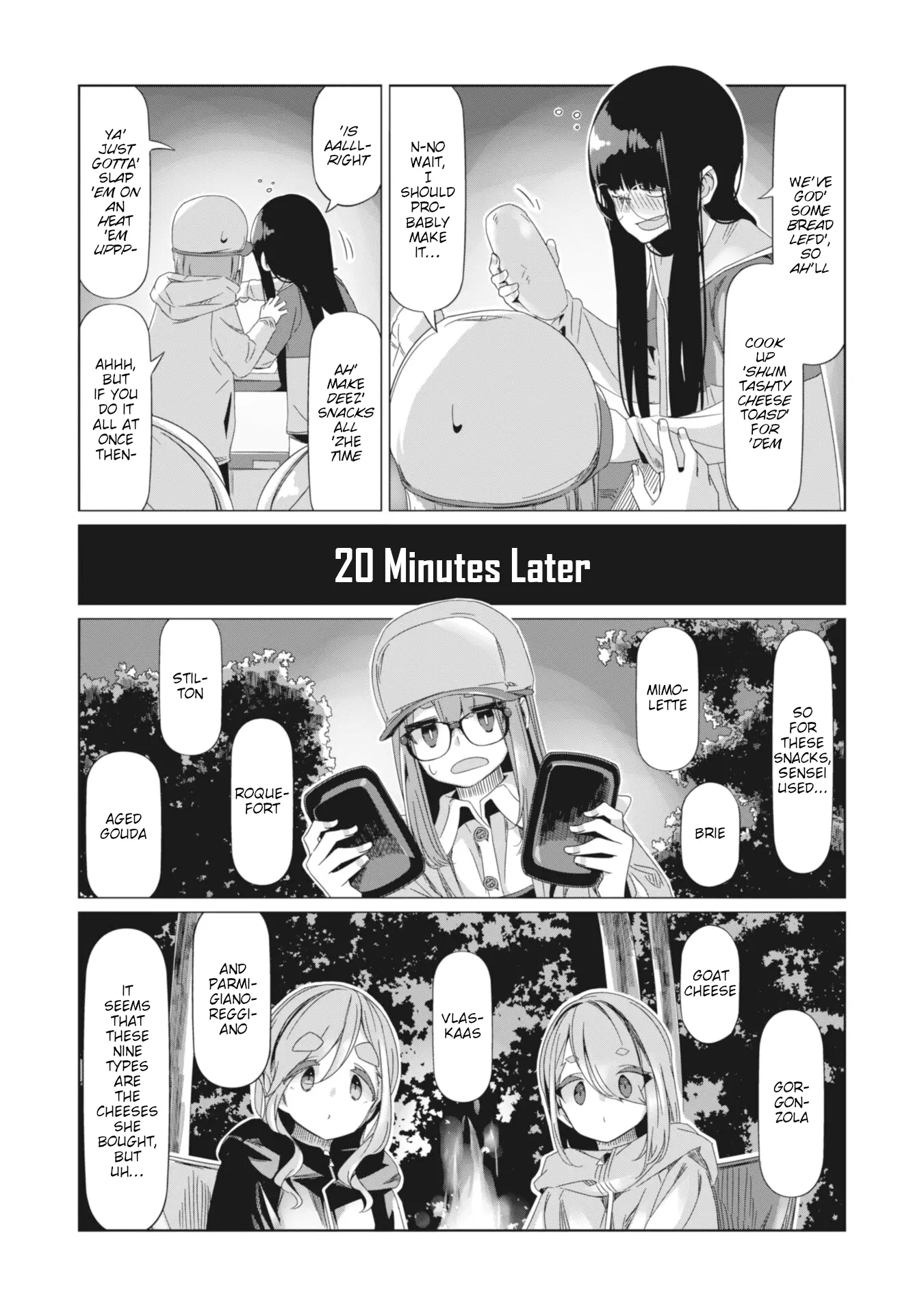 Yurucamp - Vol.15 Chapter 85: Empty Stomachs And Dinner At Karisaka