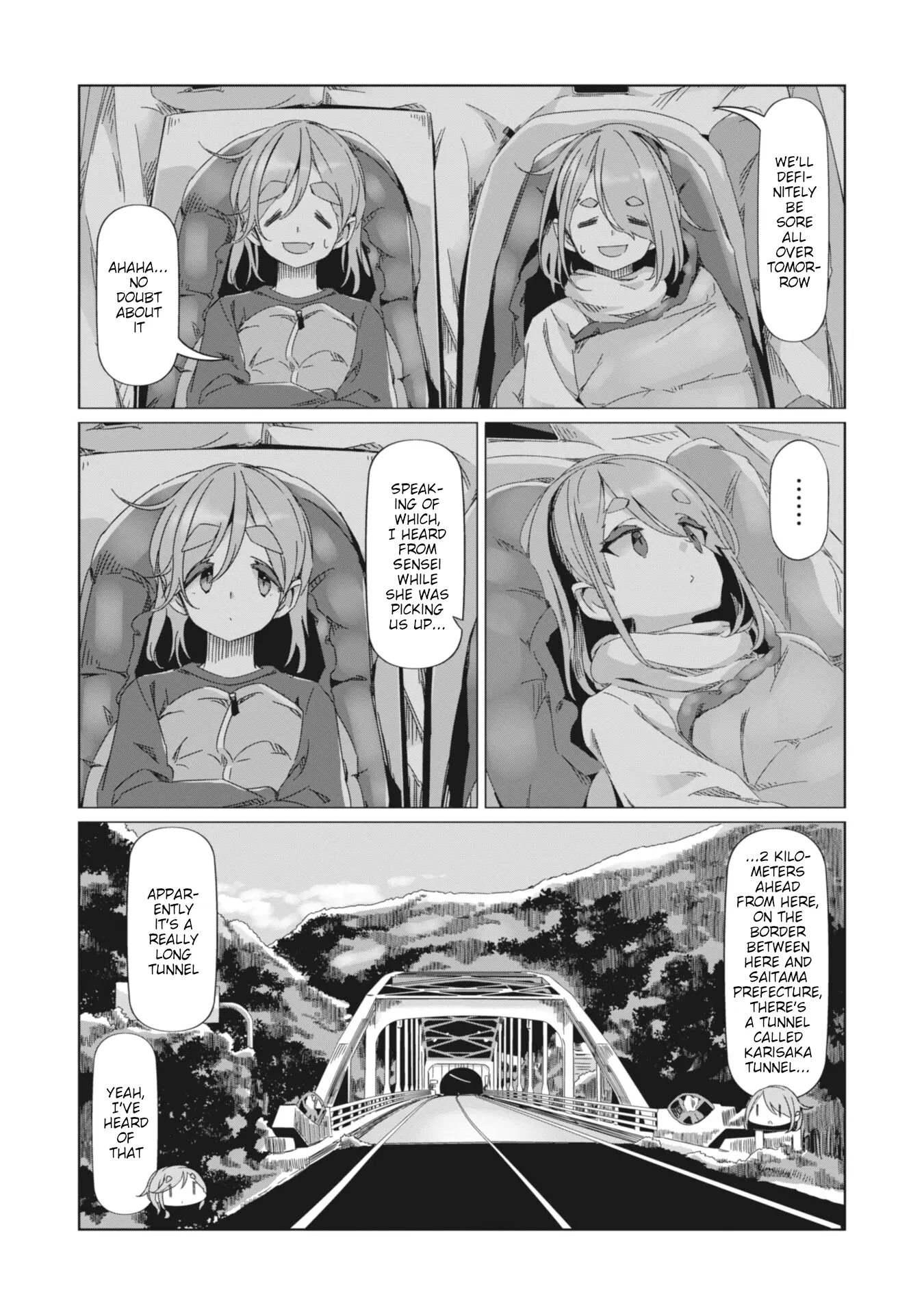 Yurucamp - Vol.15 Chapter 85: Empty Stomachs And Dinner At Karisaka