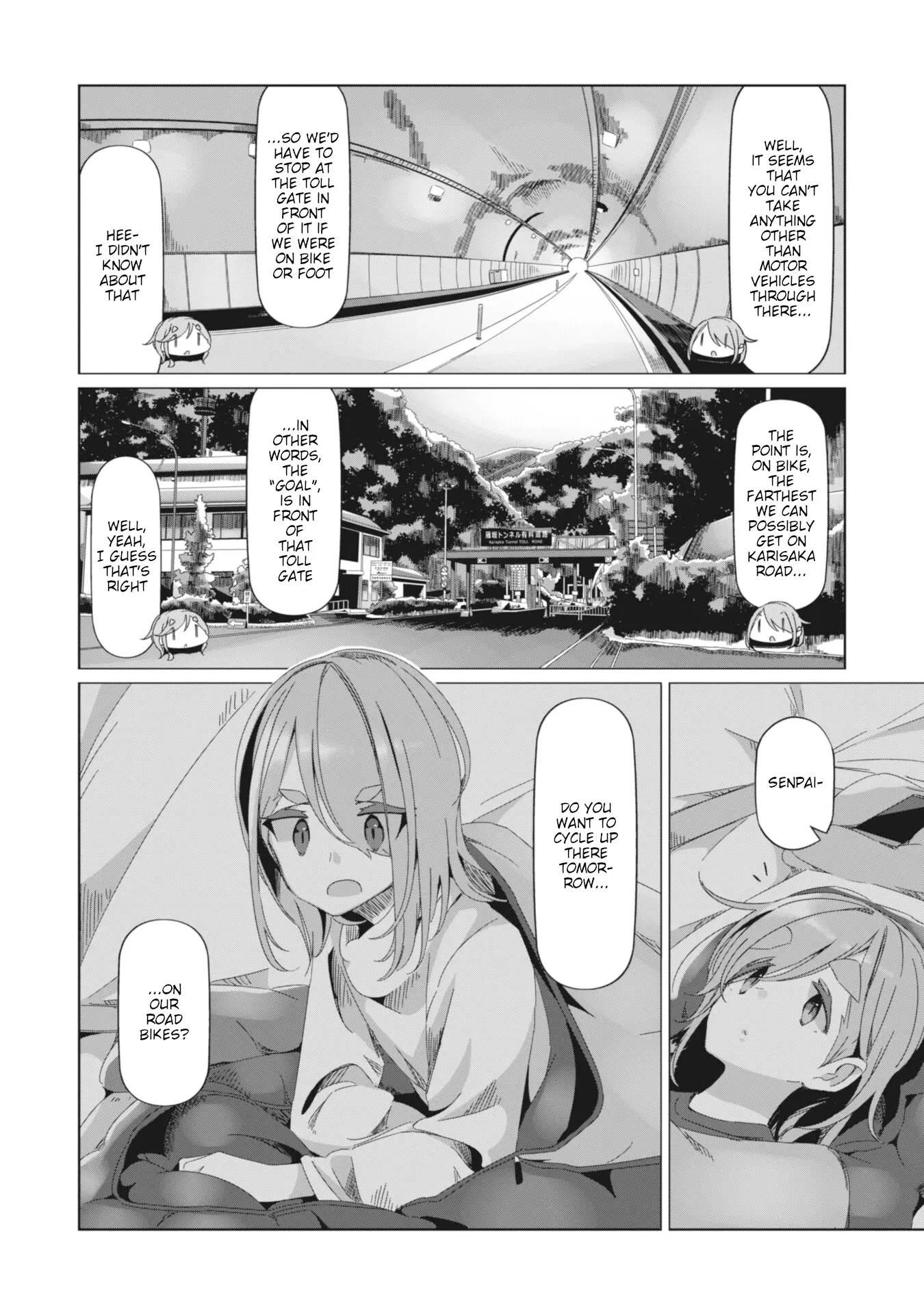 Yurucamp - Vol.15 Chapter 85: Empty Stomachs And Dinner At Karisaka