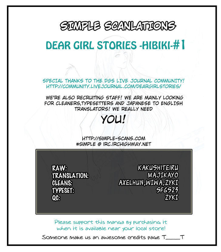 Dear Girl - Stories - Hibiki - Vol.1 Chapter 1