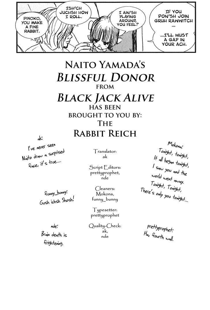 Black Jack Alive - Vol.2 Chapter 8 : Blissful Donor (Yamada Naito)