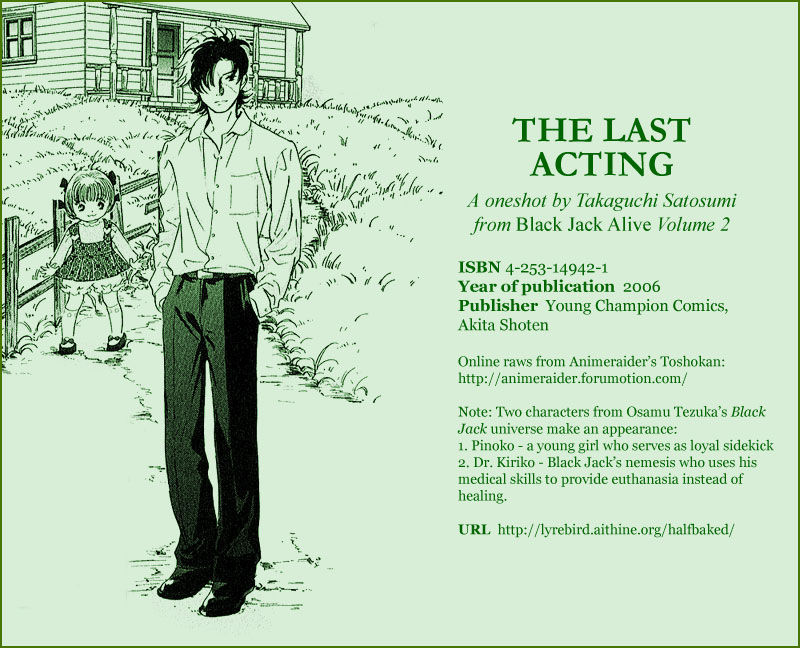 Black Jack Alive - Vol.2 Chapter 6 : The Last Acting (Takaguchi Satosumi)